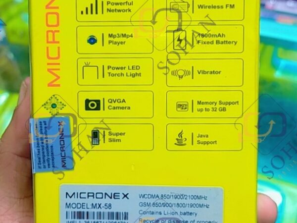 Micronex Java Fixed Battery Dual Sim Button Mobile Phone