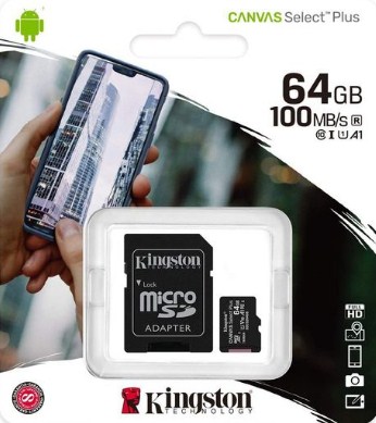 Kingston  64GB MicroSD Memory Card  adapter sale in Chittagong