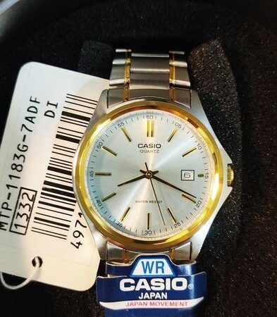 100% Original Casio Enticer Date Two Tone Chain Watch For Men (New)  for sale in Basundhara, Dhaka