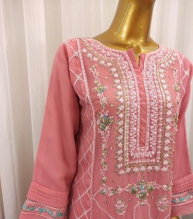 Agha Noor Luxury Kamiz and Dupatta 2pic set-Pink four sale in Dhanmondi, Dhaka