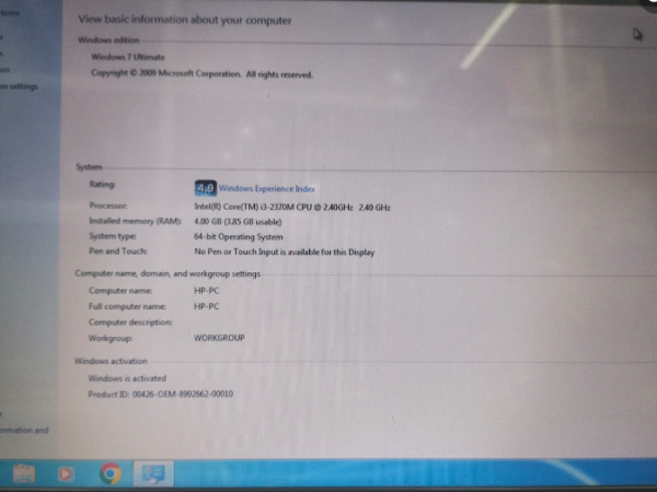 Laptop Model HP CORE i3 (Used) for sale in Sylhet