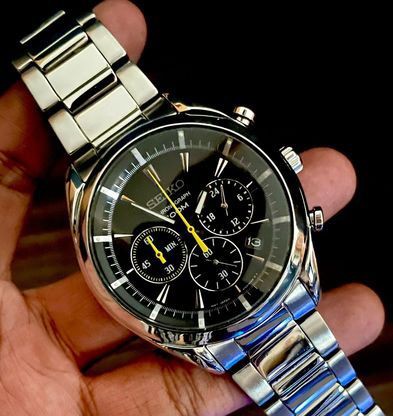 Exclusive SEIKO Posh Black Chronograph Watch for sale in Malibag, Dhaka