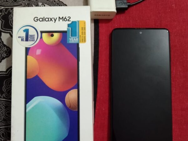 Mobile phone Samsung Galaxy M62 Ram 8/128 (Used) for sale at Gendaria foridabad in Dhaka.