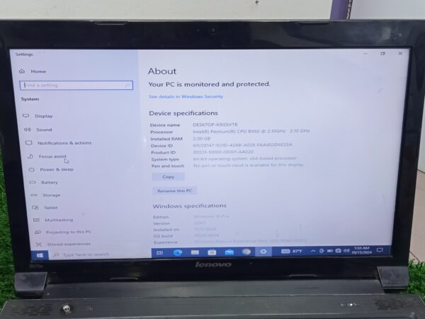 Lenovo B570E Core i3 2nd Gen Modal Used Laptop Sale In Das Bakeri Mor, Gaibandha.