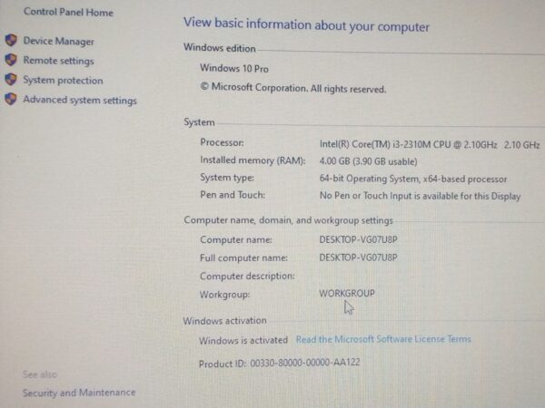 Dell 5th Gen Intel(R) Core(TM) i3-2310m, CPU @ 2.10GHz Ram 8GB Used Laptop Sale In Tongi, Gazipur.