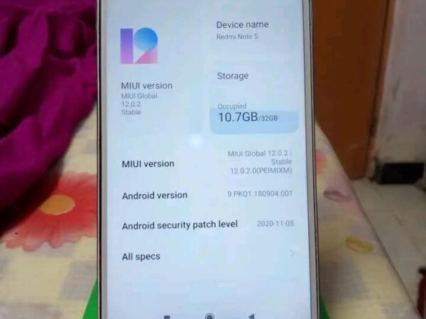 Xiaomi Redmi Note 5 Modal Mobile Phone Used For Sale In Kamarpara Dhaka Stan, Rangpur.