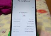 Samsung Galaxy A01 Ram 2/16 Used Mobile Phone Sale at Kamarpara Dhaka Stn In Rangpur.