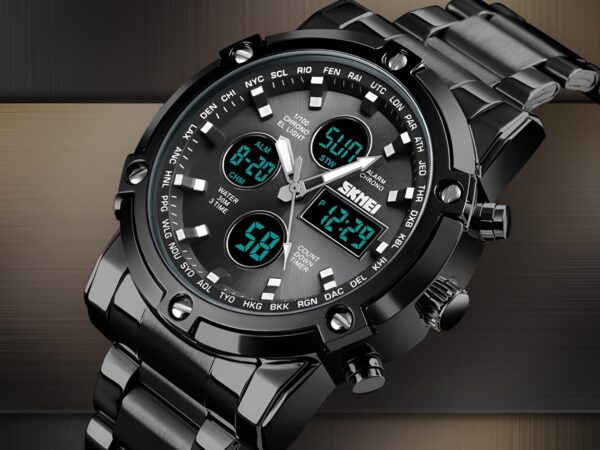 Skmei 1389 Waterproof Stainless Steel Digital Watch For sale at Gazipur In Dhaka.