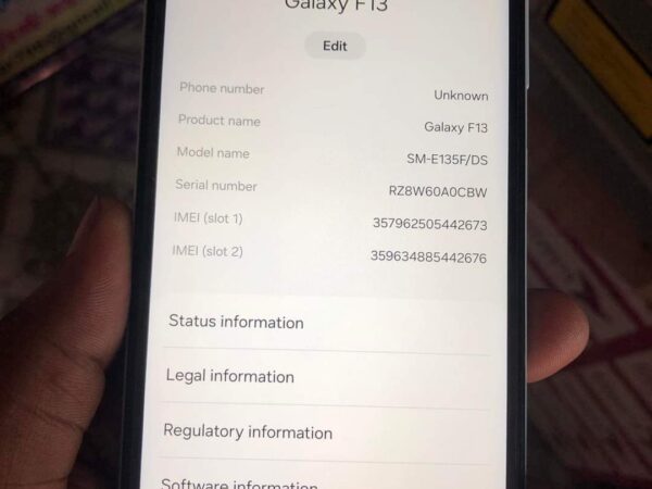 Samsung Galaxy F13 Mobile Phone For Sale at Faridganj Chandra in Barishal