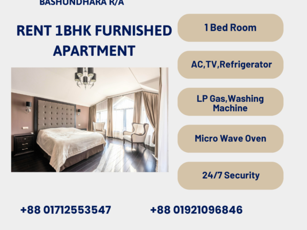 Furnished 1BHK Apartment in Bashundhara R/A