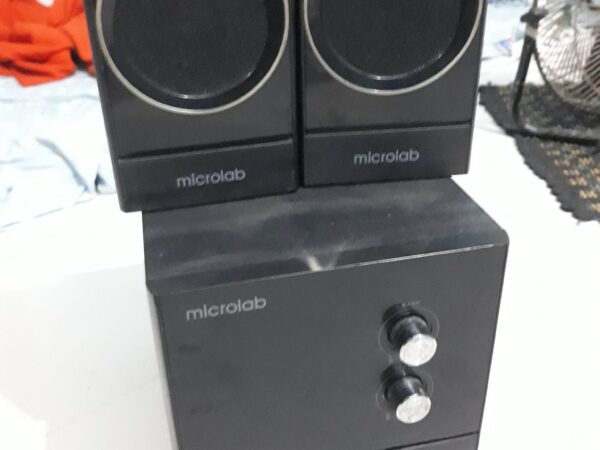 Microlab M-223 Modal Used Speaker For Sale Prime Medical College and Hospital In Rangpur.