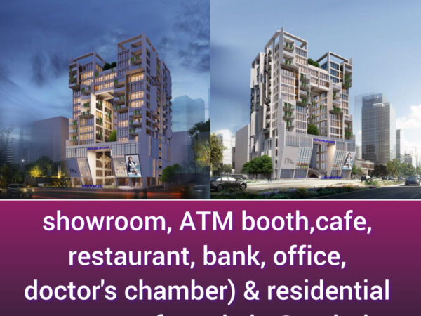 Cafe, restaurant, bank, office, doctor’s chamber & residential apartment for sale in Gandaria,