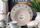 Add a touch of beauty to your table with the elegant Flora 42-piece dinner set, now at 40% off