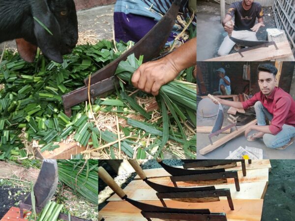 স্বল্প মূল্যের খড় কাটার ম্যানুয়াল জাতি বানেশ্বর ,পুঠিয়া রাজশাহী।