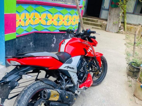 TVS Apache 4v Double Disc Motorcycle For Sale at Brahmanbaria, Nabinghar Shibpur in Chattogram.