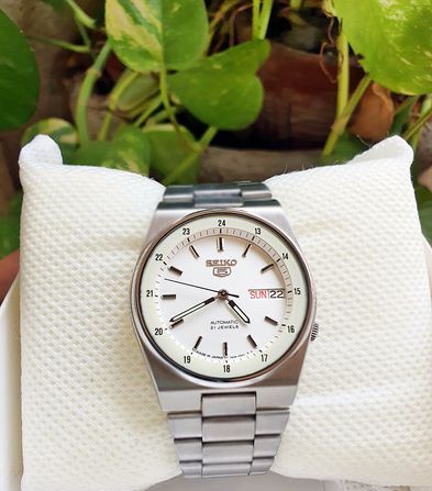 SEIKO 5 White Gorgeous Railway series Original JAPAN for sale in Ramna Dhaka