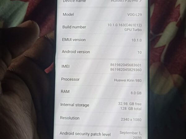 Huawei P30 Pro Mobile Phone For Sale at Rupshi, Rupganj, Narayanganj in Dhaka.