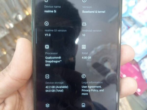 Realme 5i Mobile Phone For Sale at Keraniganj, Jinjira, in Dhaka.