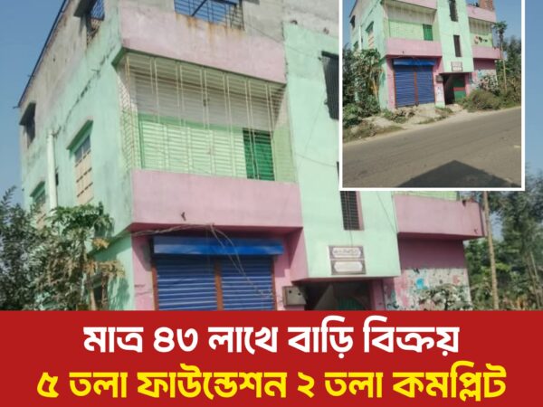 মার্কেট পজিশন বাড়ী বিক্রি করা হবে গাজিপুর সিটি করপোরেশনের জয়দেবপুর