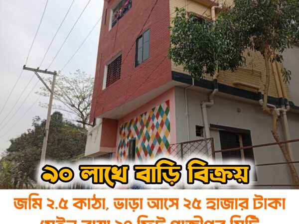 একটি বাড়ি বিক্রয় করা হবে গাজিপুর সিটি করপোরেশনের মারিয়ালী, মার্কেট পজিশন