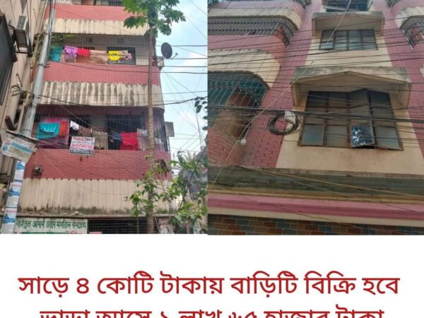 আর্জেন্ট বাড়ী বিক্রি করা হবে মিরপুর ১০ কাজীপাড়া ৬ তালা বাসা।