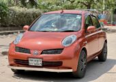 Nissan March Model 2004 Used Car Sale In 151/C, Jafrabad, Mohammadpur, Dhaka-1207.