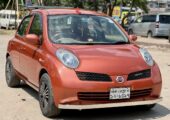 Nissan March Model 2004 Used Car Sale In 151/C, Jafrabad, Mohammadpur, Dhaka-1207.