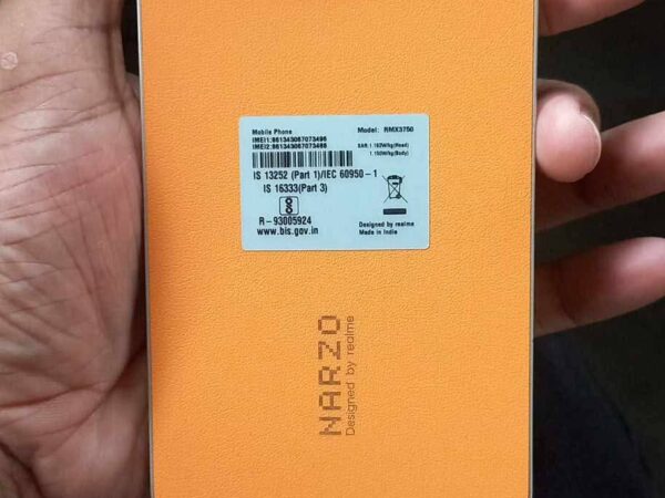Realme Narzo 60 5G Mobile Phone For Sale at Chandura, Jirani Bazar, BKSP, Gazipur in Dhaka.
