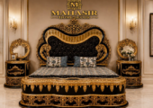 MAHASIR HOME DECOR  Luxury Bed, Elegant Dressing Table, Premium Almirah & Matching