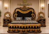 MAHASIR HOME DECOR  Luxury Bed, Elegant Dressing Table, Premium Almirah & Matching